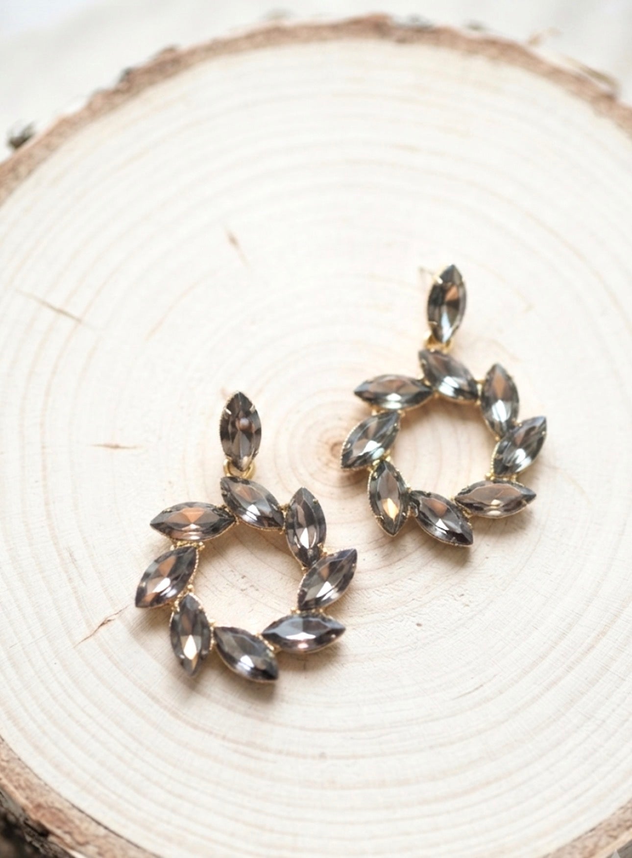 Marquise Crystal Wreath Drop