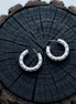 Silver caterpillar Hoops