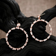 Rose Gold Cubic Zirconia Earrings