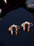 Rose Gold Ribbon Bow Stud