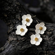 Matte White Floral Blossom Drop