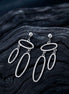 Silver Tiered Oval Drop