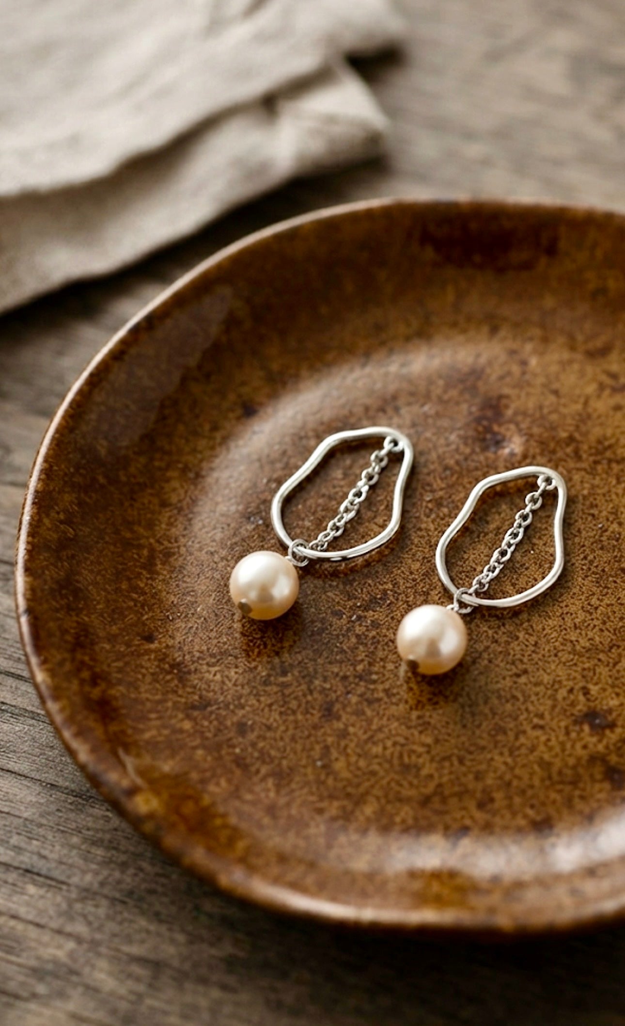 Silver Organic Hoop