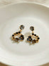 Grey Crystal Drop Earrings.