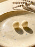 Cream Glossy Ball Stud