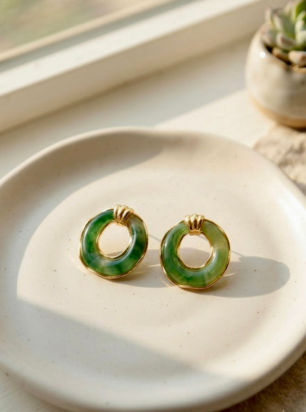 Green Resin Studs