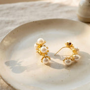 Pearl C-Shaped Hoop