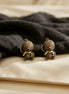 Antique Brass Textured Cute Psyduck Stud