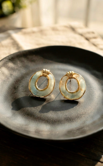 Blue Resin Earrings