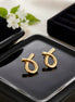 Gold-Plated Pretzel Twist Stud
