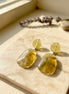 Mustard Resin Drop Earrings
