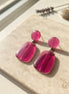 Pink Resin Earrings