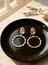 Rose Gold Pink Teardrop  Earrings.