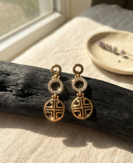 Crystal Drop Earrings.