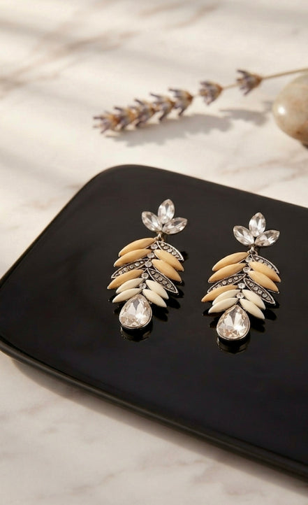 Pastel Leaf Chandelier Earrings.