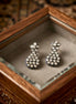 Oxidized Silver Flower Stud