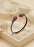 Oxidized Silver Pink Ruby Cuff