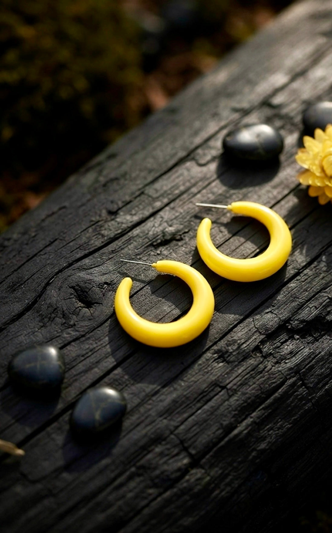 Chunky Yellow Earrings