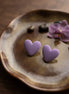 Purple Heart Earrings