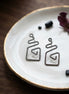 Abstract Spiral Triangle Hammered Wire Earrings