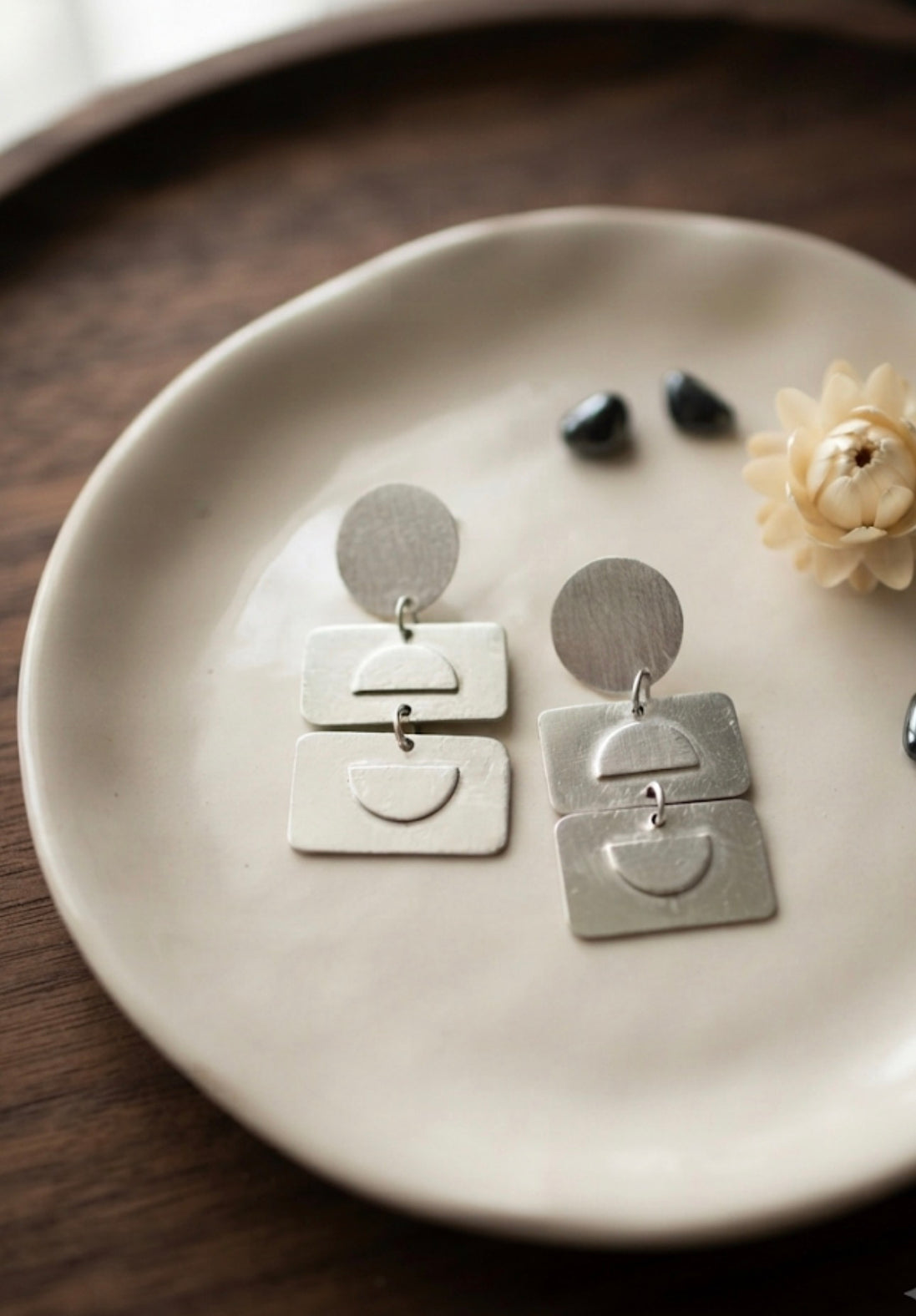 Silver Structure Earrings