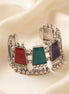 Oxidized Silver Multi-color Enamel Cuff Bracelet