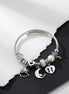 Silver-toned Twisted Charm Bracelet