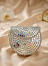 Half-Moon Mirror Mosaic Clutch