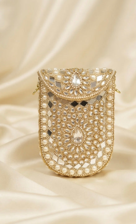 Indian Kundan & Pearl Minaudière
