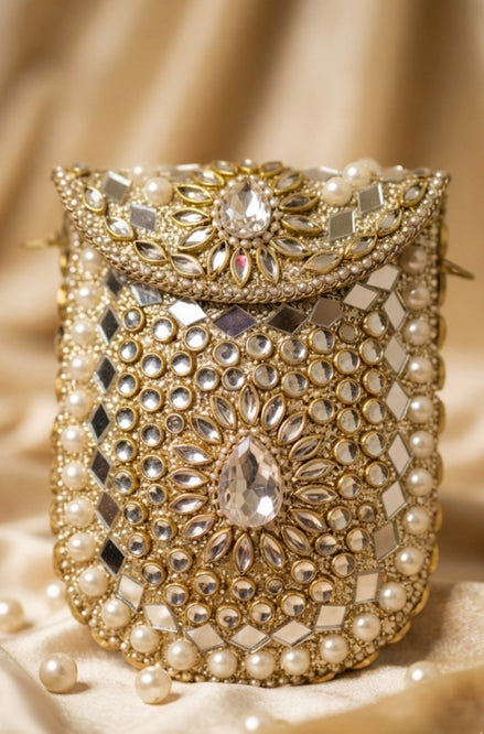 Indian Kundan & Pearl Minaudière