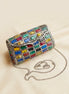 Multicolor Mosaic Stone Clutch