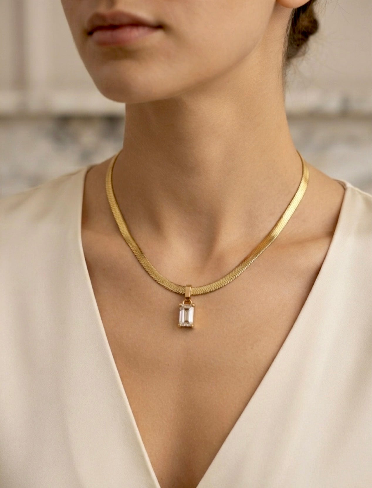 Herringbone Pendant Chain