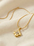 Flower Shaped AD Studded Pendant With Chain