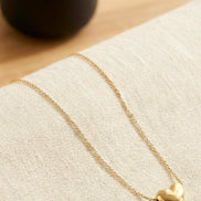 Puffy Heart Slider Pendant Chain