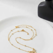 Dainty Gold Ribbon Bow Chain