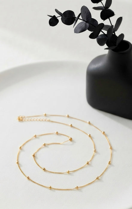 Dainty Gold Satellite Chain