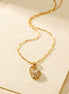 Anti-tarnish Crystal Flower Pendent Chain