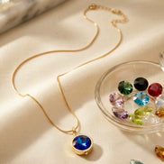 Crystal Solitaire Chain With Coloured Solitaire