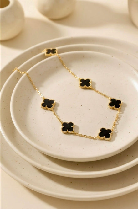 Guilloché Clover Antitarnish Necklace