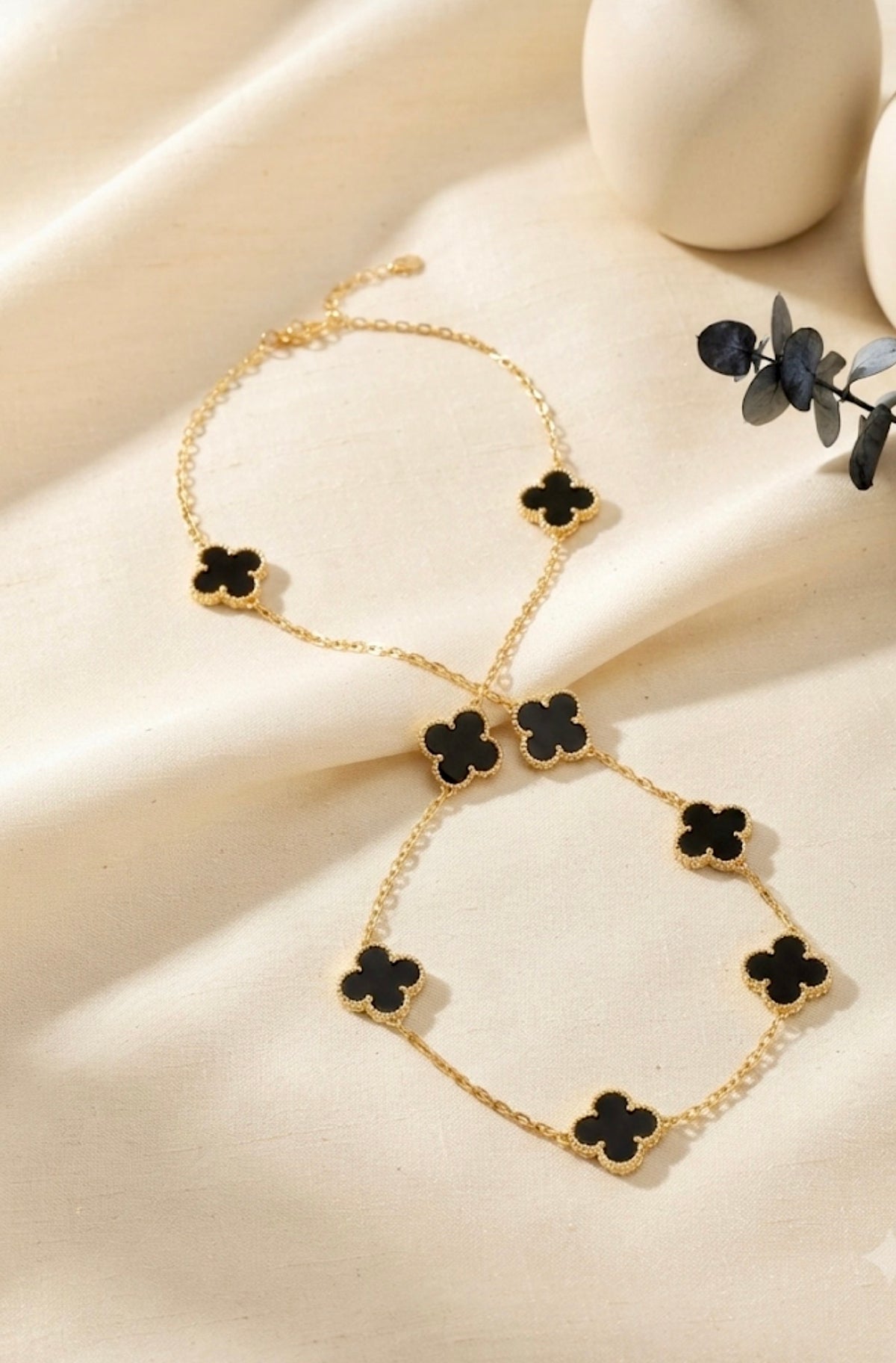 Guilloché Clover Antitarnish Necklace