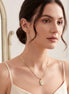 Anti-tarnish Oval Mother-of-pearl Rose Pendant