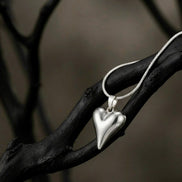 Silver Puffy Heart Neckchain