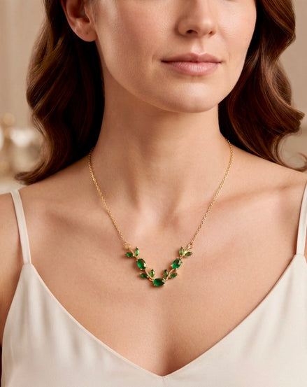 Emerald Tulip Vine Chain