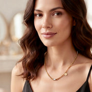 Crystal Station Satellite Necklace