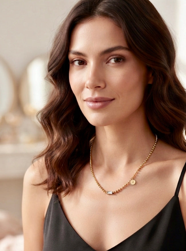 Crystal Station Satellite Necklace