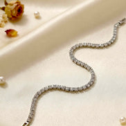 Silver Cubic Zirconia Tennis Bracelet