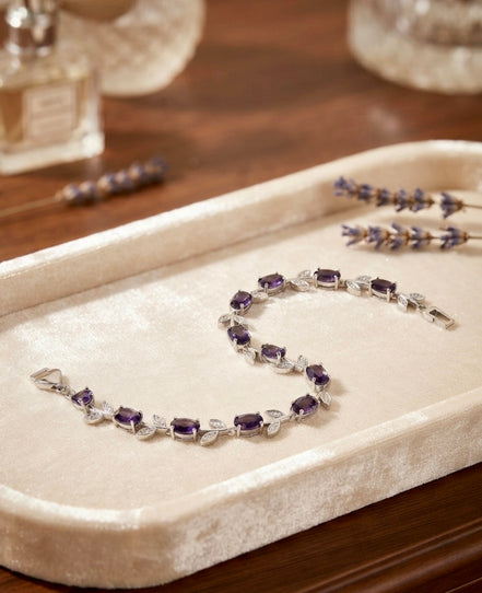 Amethyst Purple Tulip Bracelet