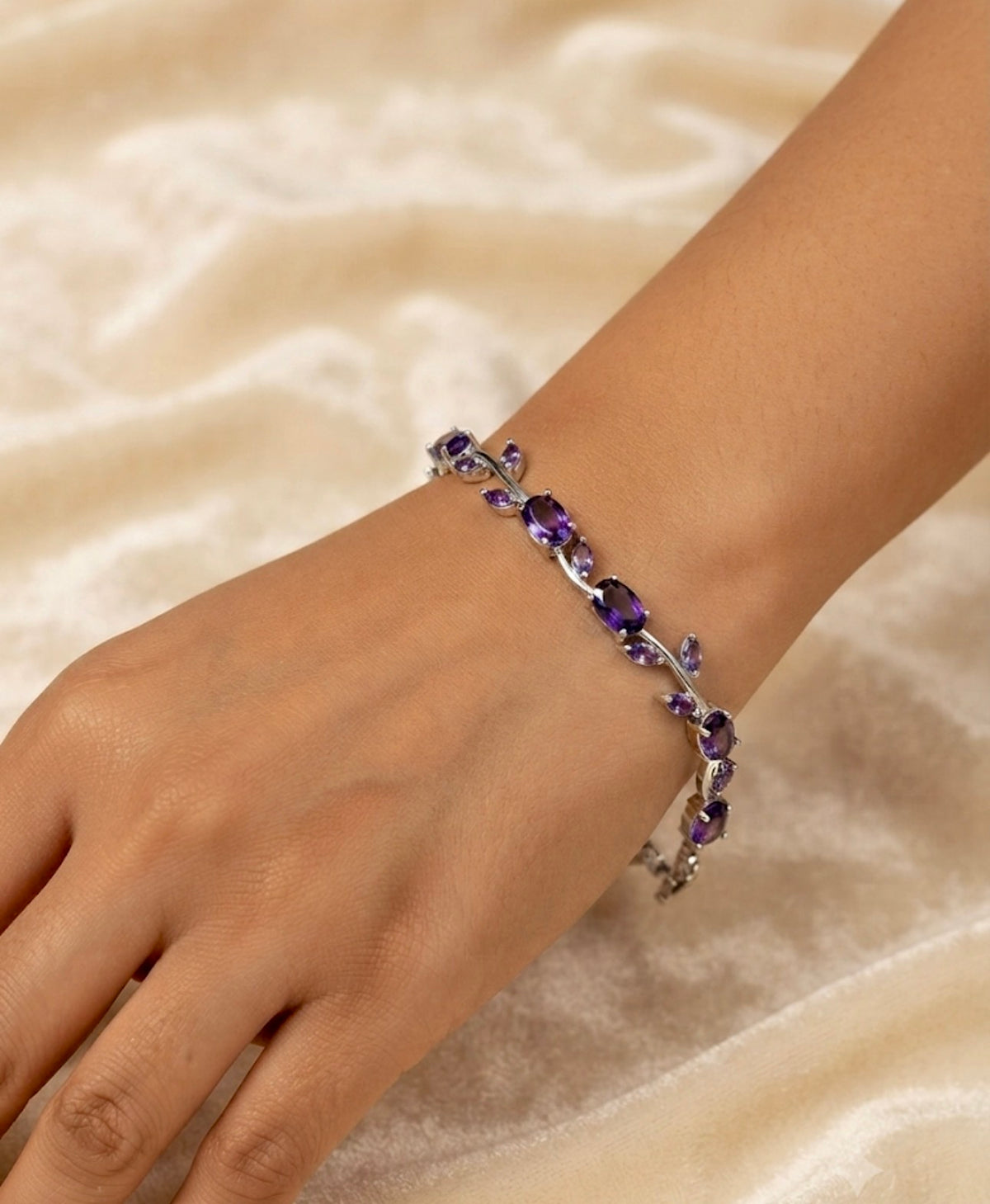 Amethyst Purple Tulip Bracelet