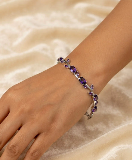 Amethyst Purple Tulip Bracelet