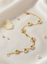 Pearl Flower Gold Chain Bracelet